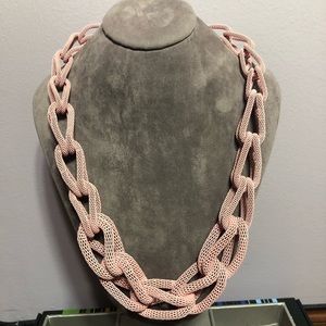 Soft pink chunky chain necklace
